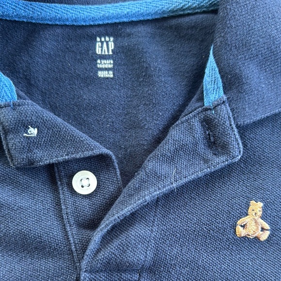GAP Blue Polo Shirt Casual Piqué Knit - Picture 2 of 2